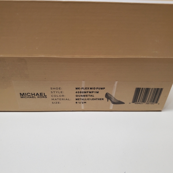MK Flex Mid Pump Gunmetal Metalic Leather heels 👠 - Picture 7 of 7